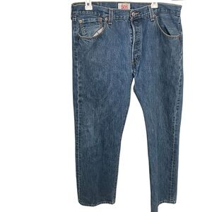 Levi's 501 Blue Straight Jeans 36x28